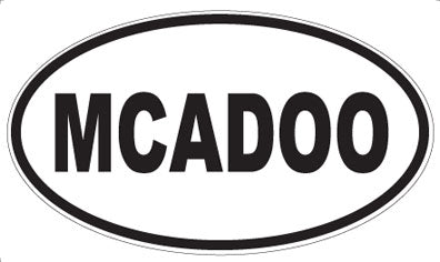 MCADOO - Oval Sticker