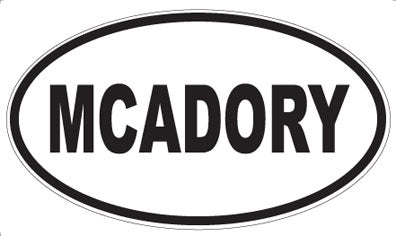 MCADORY - Oval Sticker