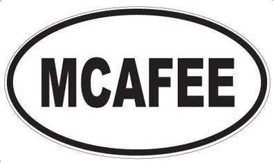 MCAFEE - Oval Sticker