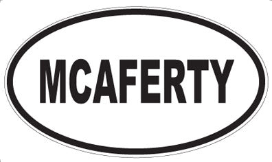 MCAFERTY - Oval Sticker