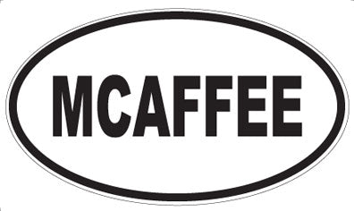MCAFFEE - Oval Sticker