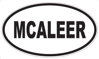 MCALEER - Oval Magnet