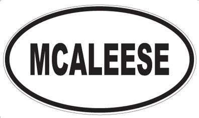 MCALEESE - Oval Magnet