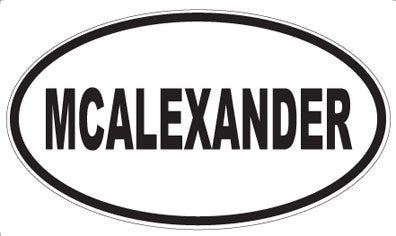 MCALEXANDER - Oval Sticker