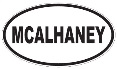 MCALHANEY - Oval Magnet