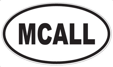 MCALL - Oval Sticker