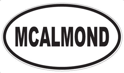 MCALMOND - Oval Sticker