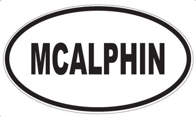 MCALPHIN - Oval Sticker
