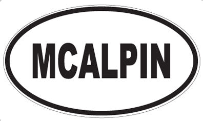 MCALPIN - Oval Sticker