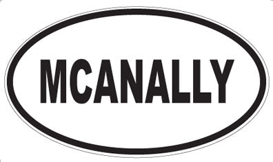 MCANALLY - Oval Magnet