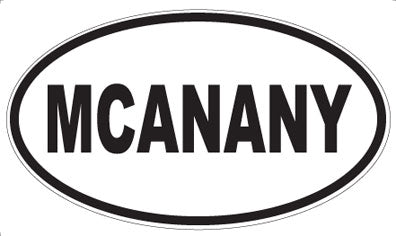 MCANANY - Oval Magnet