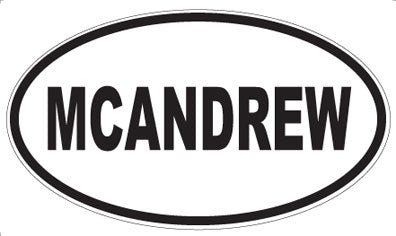 MCANDREW - Oval Sticker
