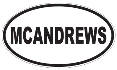 MCANDREWS - Oval Sticker