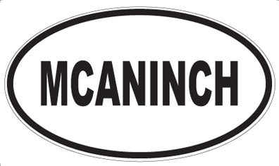 MCANINCH - Oval Sticker