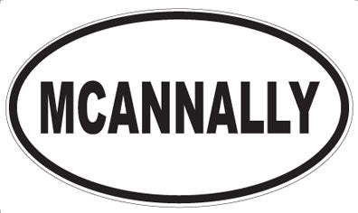 MCANNALLY - Oval Magnet
