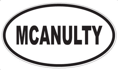 MCANULTY - Oval Magnet