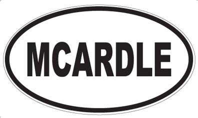 MCARDLE - Oval Sticker