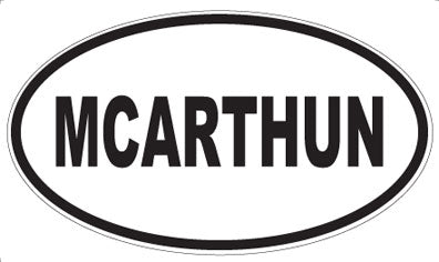 MCARTHUN - Oval Sticker