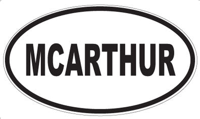 MCARTHUR - Oval Sticker