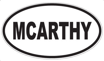 MCARTHY - Oval Magnet