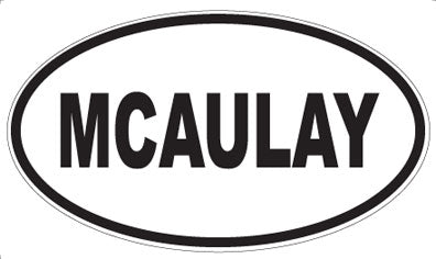MCAULAY - Oval Sticker