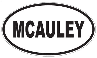 MCAULEY - Oval Sticker