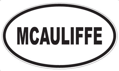 MCAULIFFE - Oval Magnet