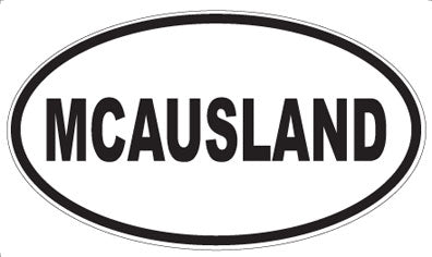 MCAUSLAND - Oval Sticker