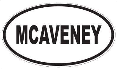 MCAVENEY - Oval Sticker