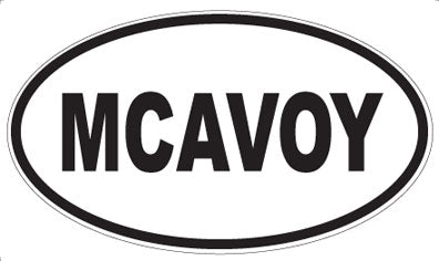 MCAVOY - Oval Magnet
