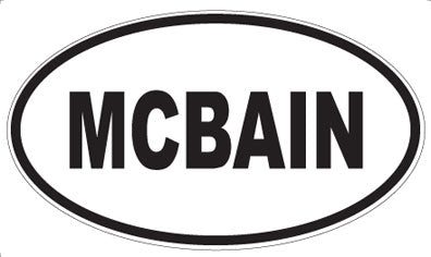 MCBAIN - Oval Sticker