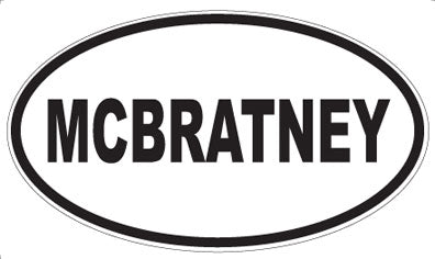 MCBRATNEY - Oval Sticker