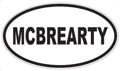 MCBREARTY - Oval Magnet