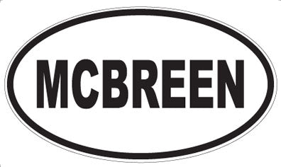 MCBREEN - Oval Magnet