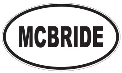 MCBRIDE - Oval Sticker