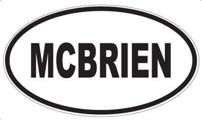 MCBRIEN - Oval Sticker