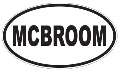 MCBROOM - Oval Sticker