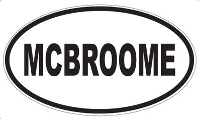 MCBROOME - Oval Sticker