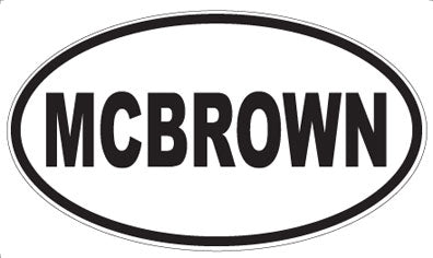 MCBROWN - Oval Sticker