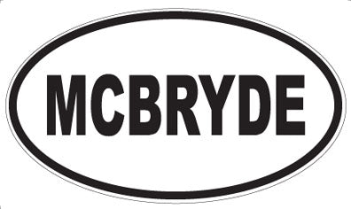 MCBRYDE - Oval Sticker