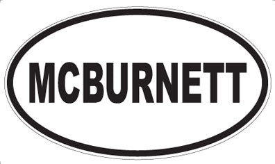 MCBURNETT - Oval Sticker