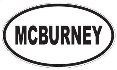 MCBURNEY - Oval Magnet