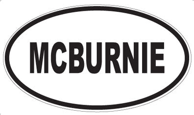 MCBURNIE - Oval Sticker