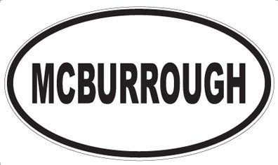 MCBURROUGH - Oval Sticker