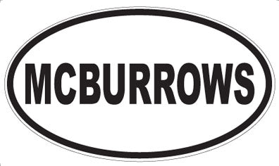 MCBURROWS - Oval Magnet