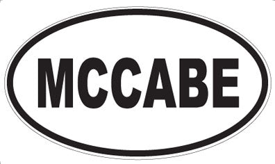 MCCABE - Oval Sticker