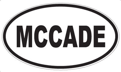 MCCADE - Oval Sticker