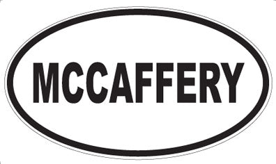 MCCAFFERY - Oval Sticker