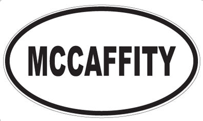 MCCAFFITY - Oval Magnet