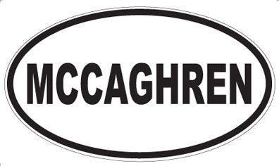 MCCAGHREN - Oval Magnet